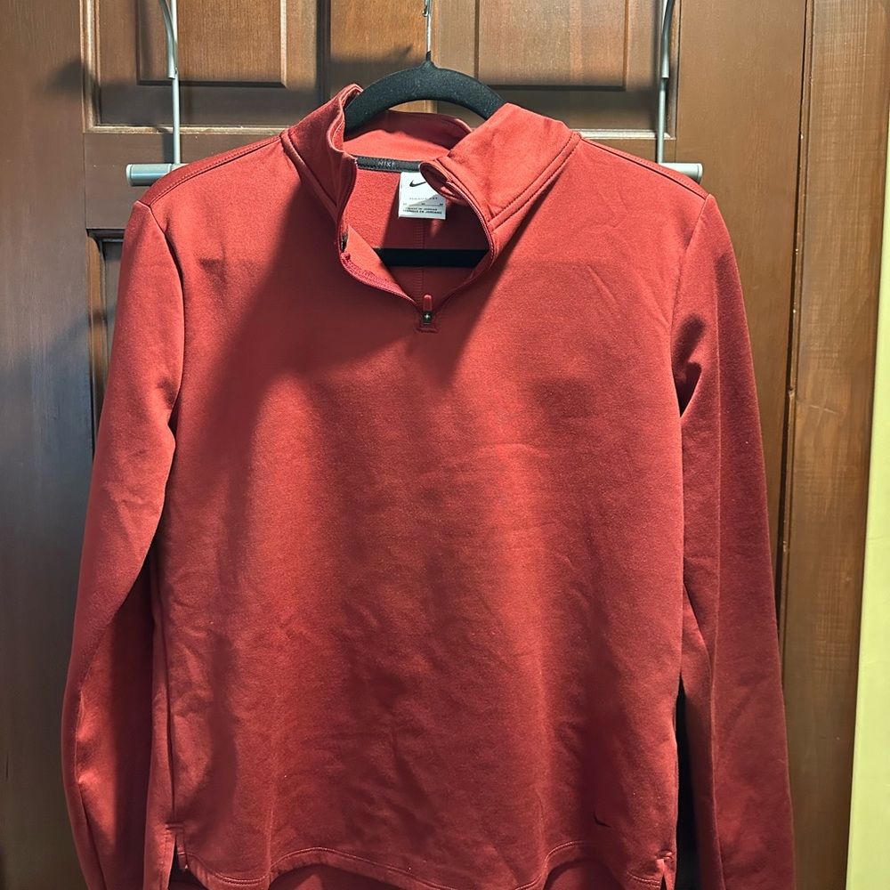 Nike Red Quarter-Zip Pullover SZ M